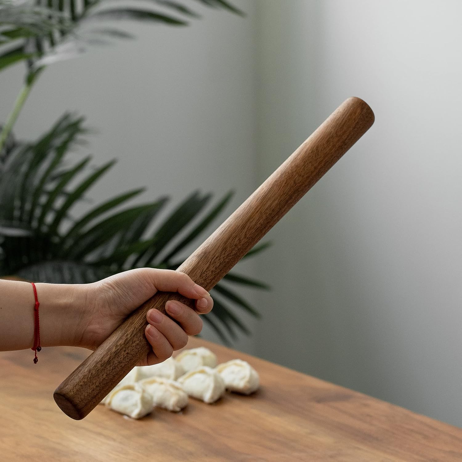 Muso Wood Black Walnut Rolling Pin for Baking (Walnut Dowel 15-3/4 Inch)