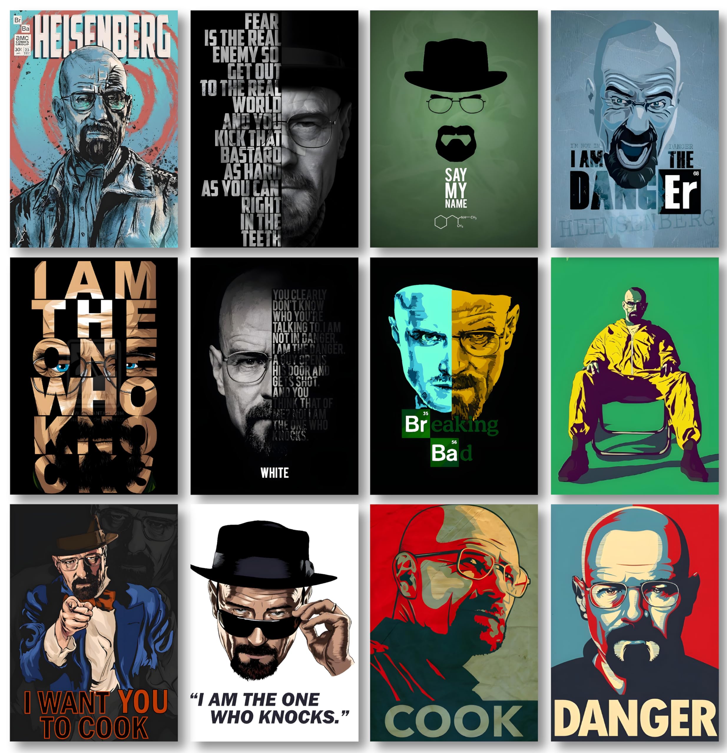 woopme Breaking Bad Posters For Wall Bedroom Home Decor Set Of 12 Aesthetic Poster Collage Kit | 12 x 8 Inch (S3)