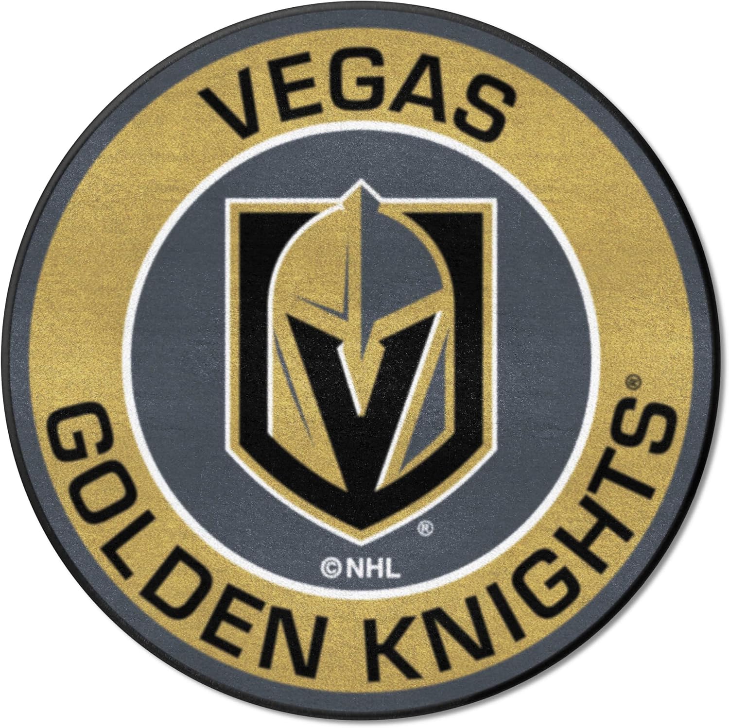 FANMATS 22910 Vegas Golden Knights Roundel Rug - 27in. Diameter
