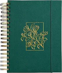 Meu plano perfeito, planner sem data, capa verde tecido sobre capa dura | Planner 2026
