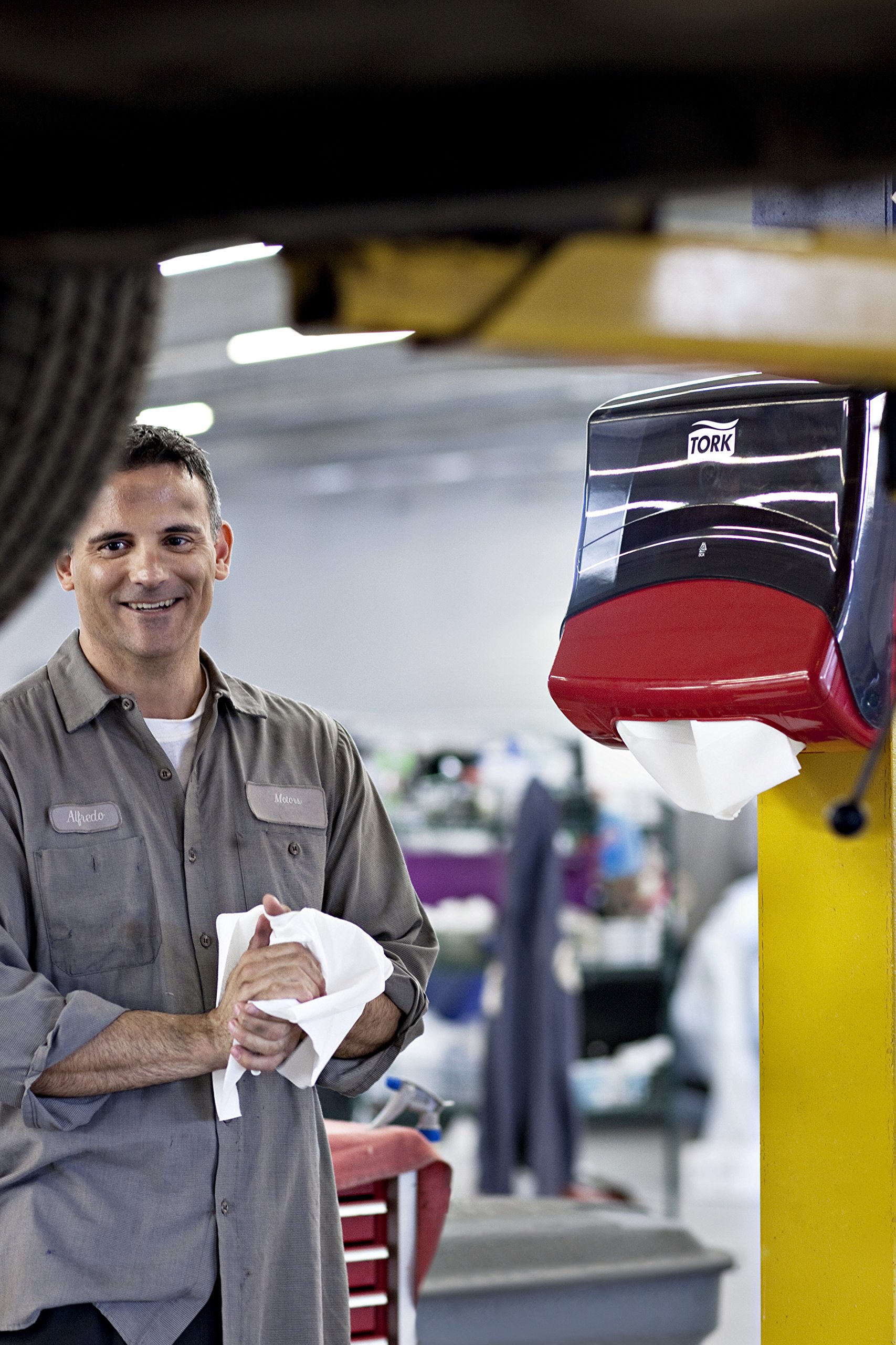 Tork Panni Ultraresistenti Per Pulizia - Confezione Da 500 Pezzi, Blù, Compatibili Con Dispenser W4 - Foto 7