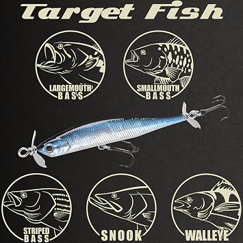LUCKY CRAFT Screw Pointer 80 Fishing Lures for Bass, Smallmouth, Walleye, Rhymthic Action Spy Bait, Slow Sinking to 10ft Depth, Freshwater Fishing Gear and Tackle Accessories