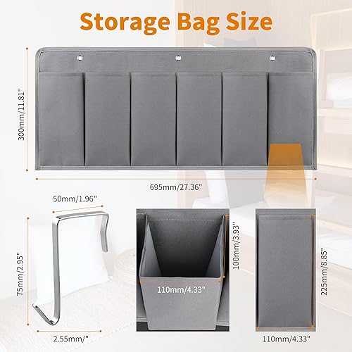 Miniatura 2 de Bolsillos para zapatos de caravana, 6 bolsillos grandes, organizador de almacenamiento pesado con ganchos resistentes, bolsillos de almacenamiento