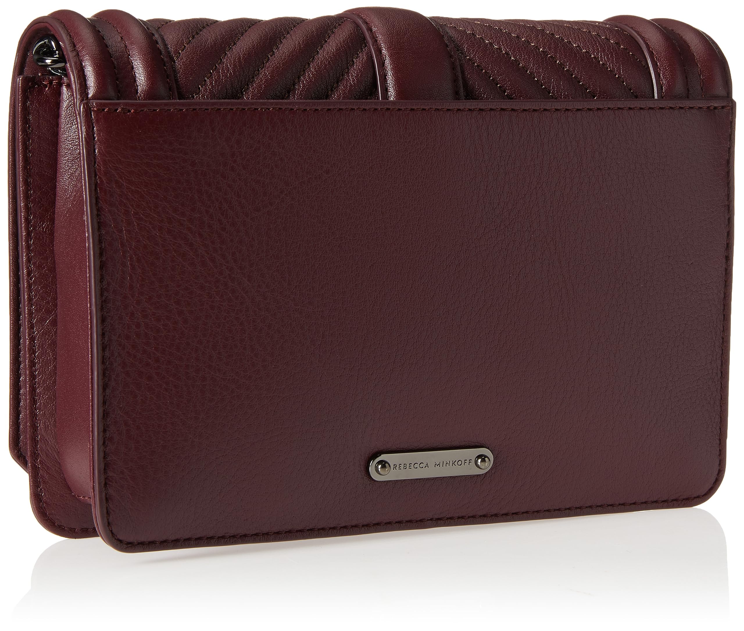 Rebecca Minkoff Chevron Quilted Love Crossbody, Garnet/Gunmetal