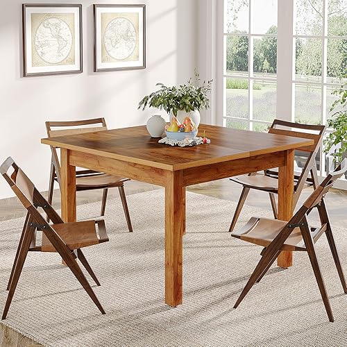 Tribesigns Wood Dining Table Farmhouse Kitchen Table for Living Room,