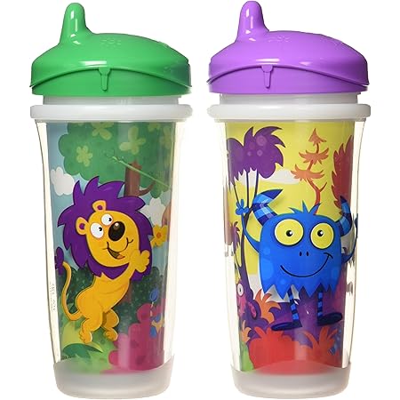 Amazon Com Playtex Sipsters Stage 3 Spill Proof Leak Proof Break Proof Insulated Spout Sippy Cups 9 Ounce 2 Pack Color And Design May Vary Baby