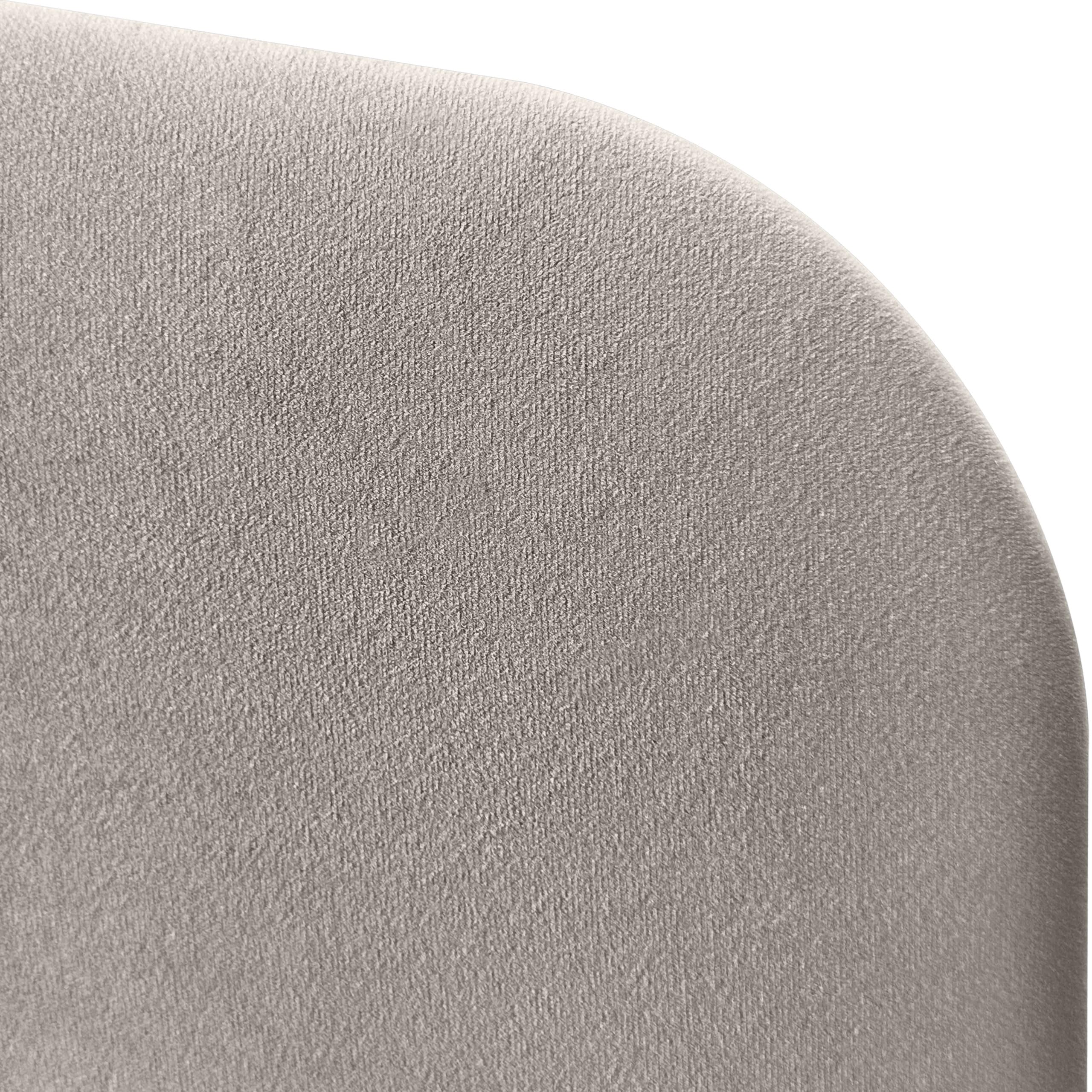 DHOME Cabecero Tapizado Liso Curvo Terciopelo 70cm Altura para Pared Acústicos Cabeceros Absorbentes Cabezal Cama Dormitorio (Beige, 150cm)