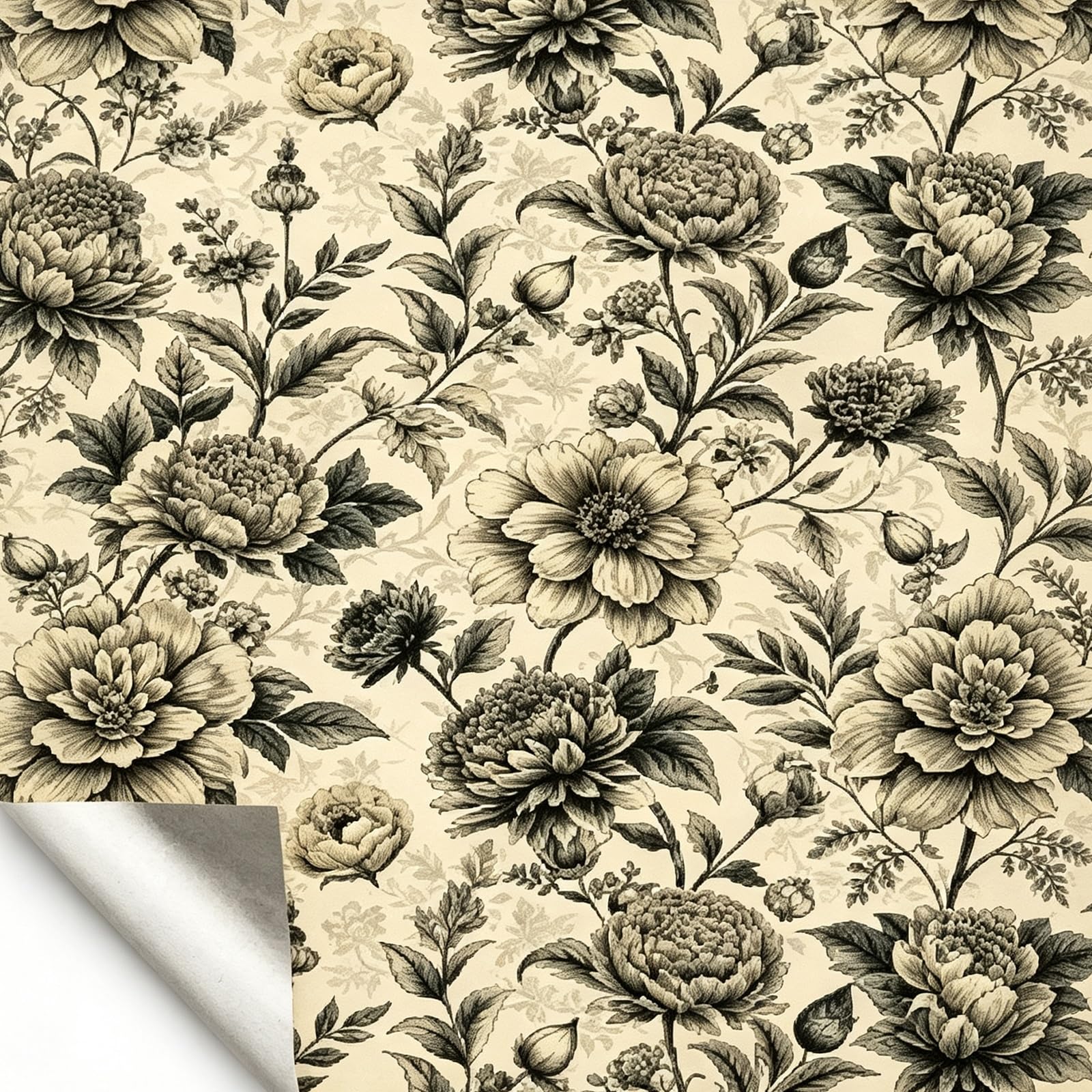 Zynqra Peel and Stick Wallpaper,Self Adhesive Floral Contact Paper