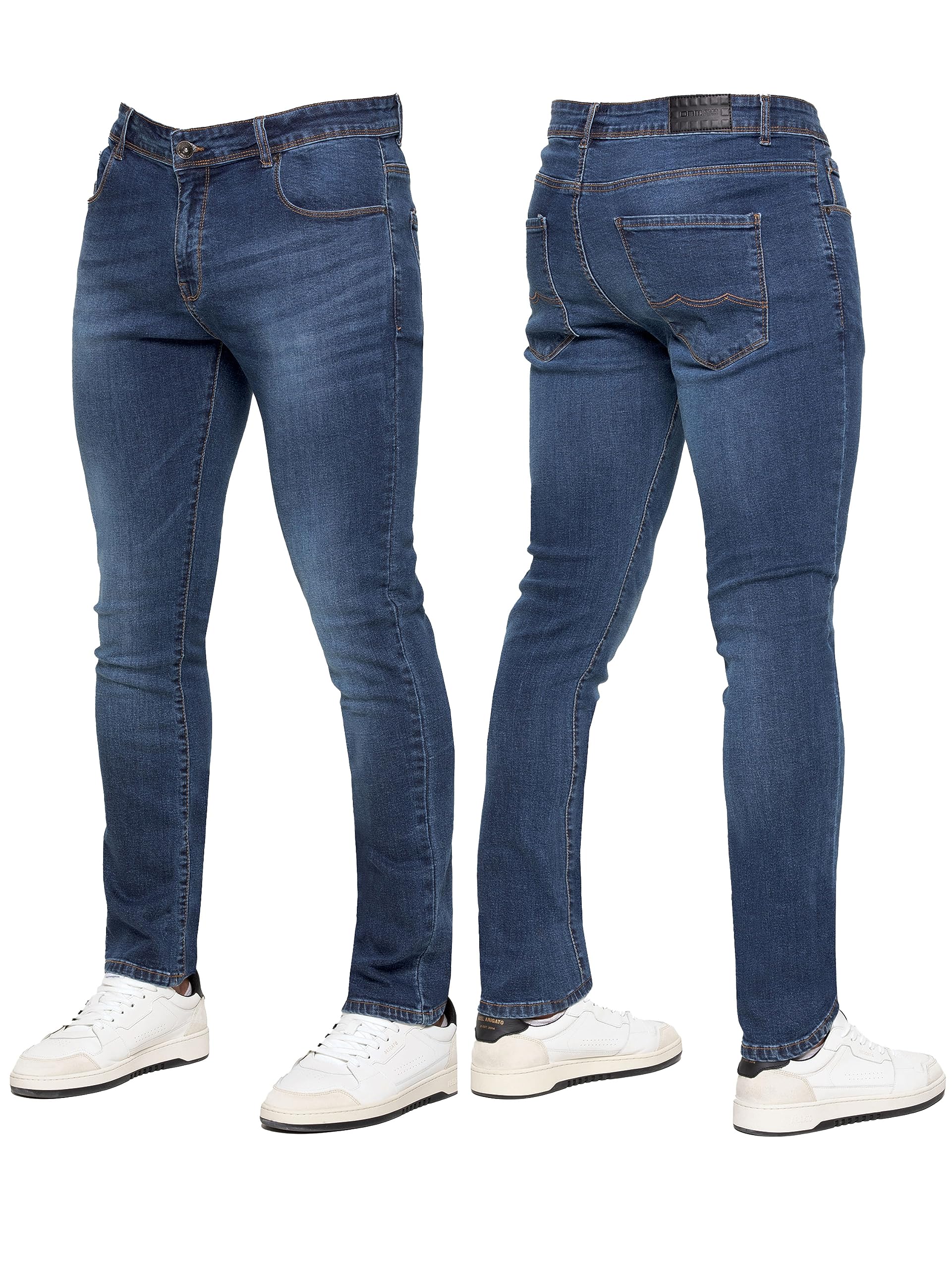 989Zé ENZO Pantalon Homme Slim Ajustement Coupe clasique Coton Stretch Denim Pantalon Jeans