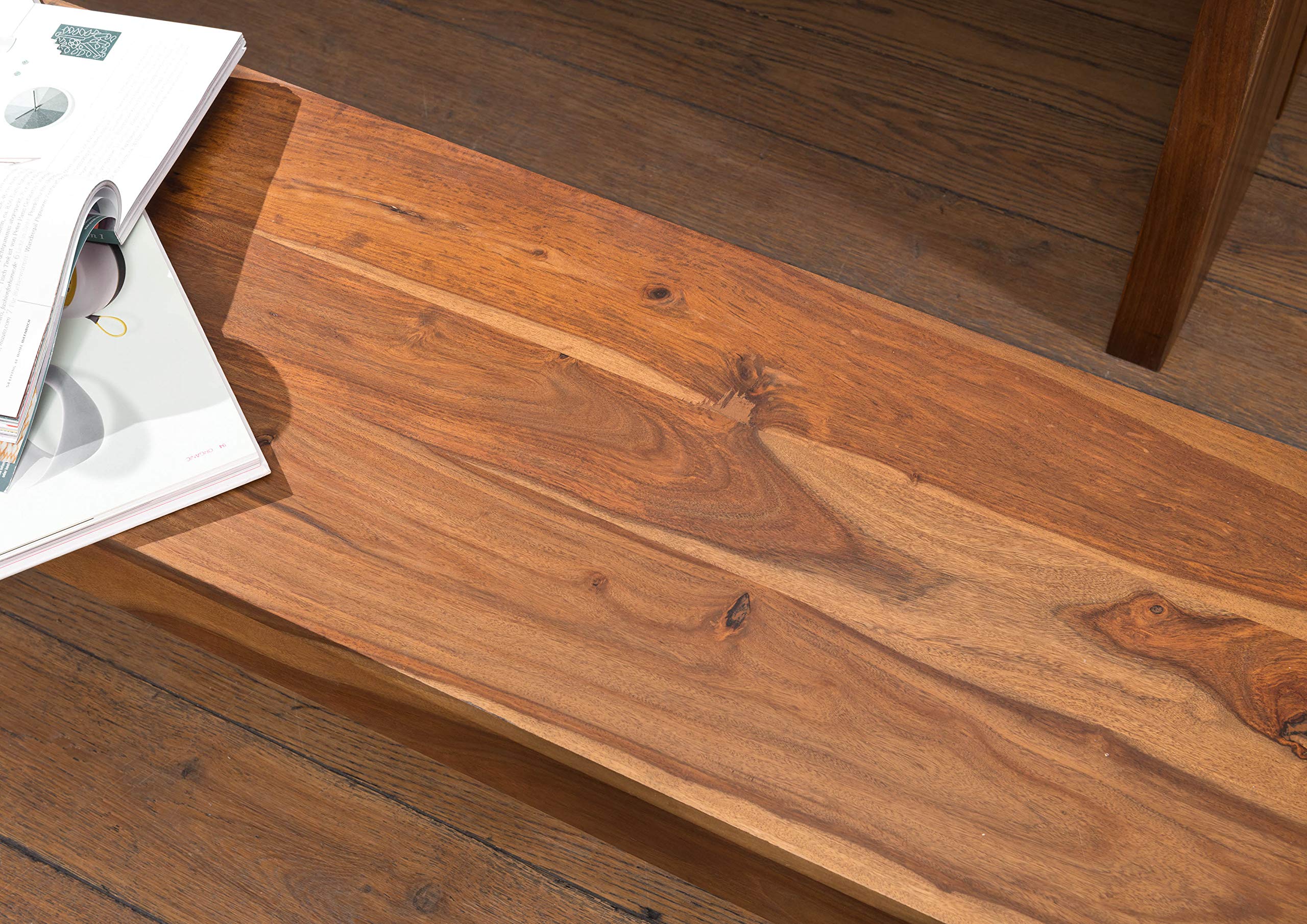 MASSIVMOEBEL24.DE Sydney #129 Panca in Legno di sheesham - Laccato/Noble Unique 160x35x45