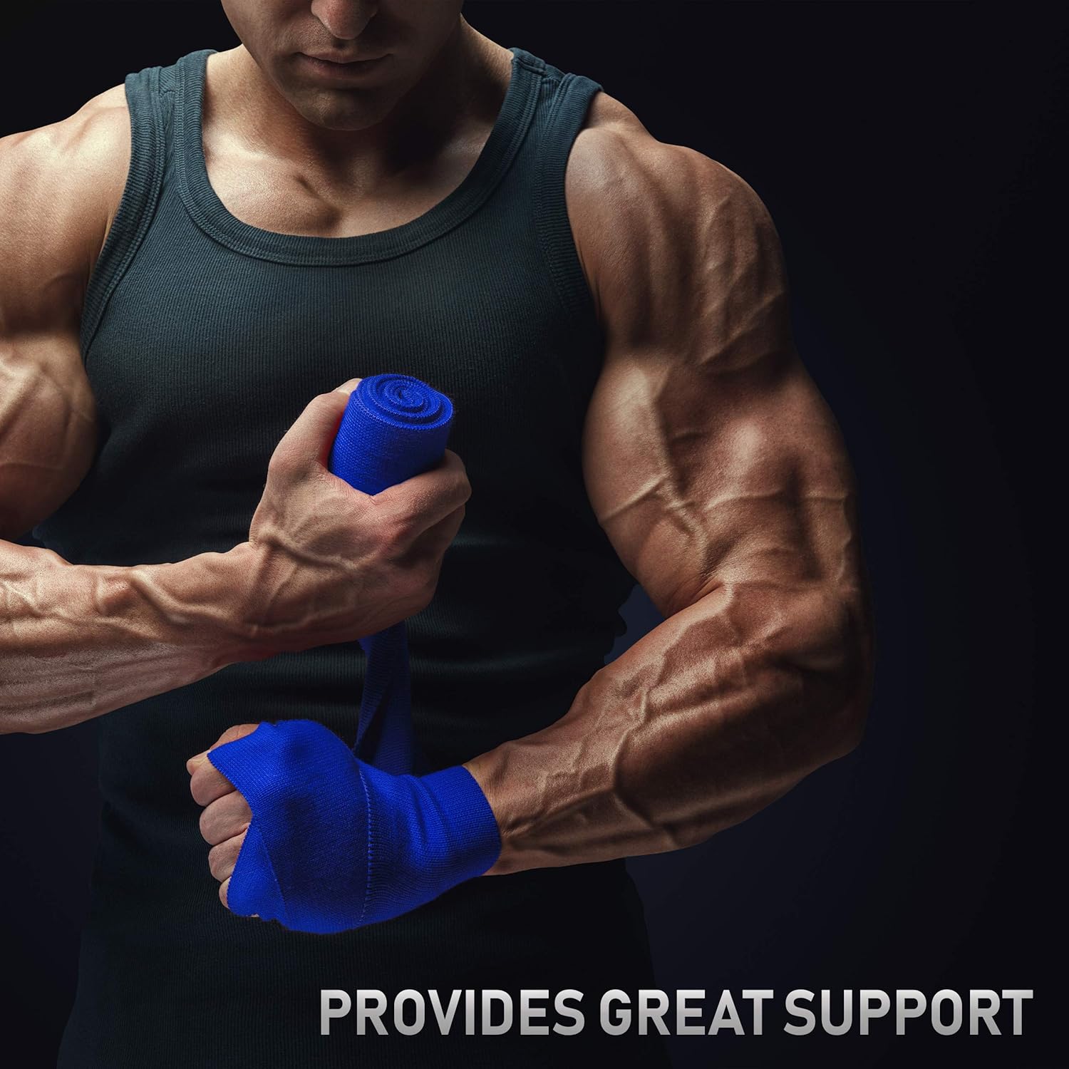 Lingito Elastic Professional 180-inch Hand Wraps for Boxing, Kickboxing & MMA | Elastic Wrist Support for Muay Thai Training | Gym Essentials for Men & Women | 1 Pair : Sports & Outdoors