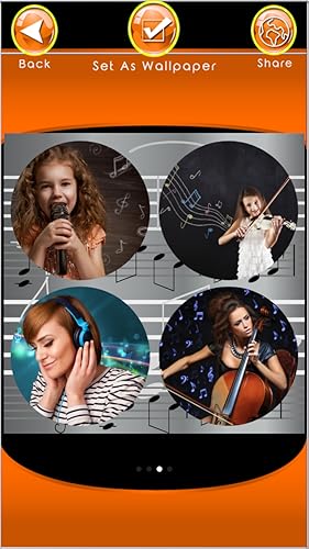 Colagem de notas de música