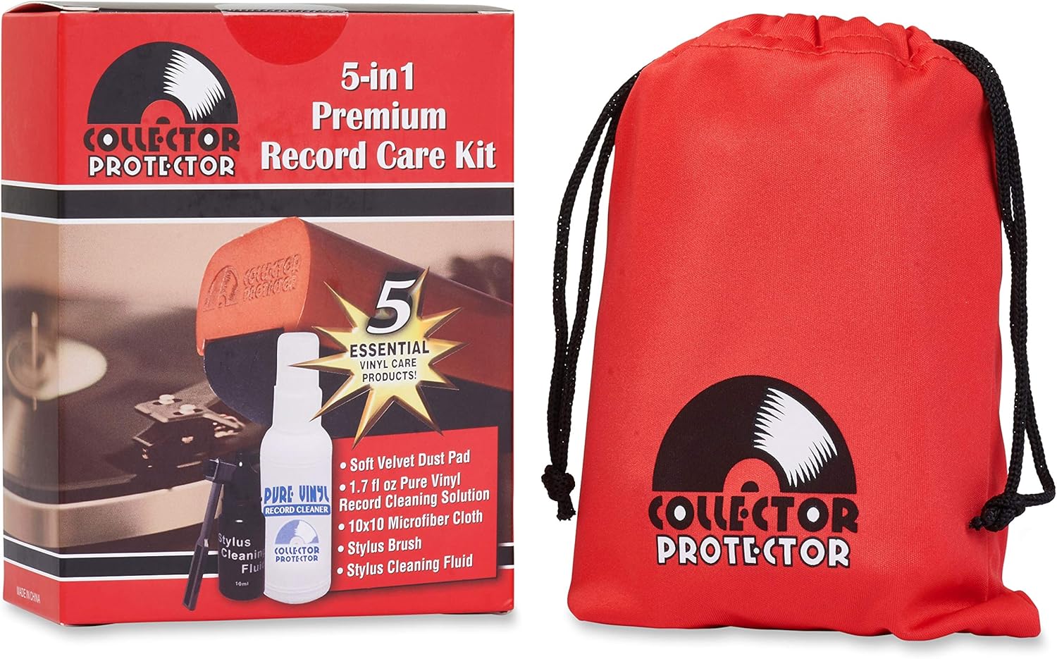 Discount 70% Vinyl Record Cleaner Kit | Vinyl Records 5-in-1 Kit Includes 70’s Style Soft Velvet Record Brush, LP Cleaning Solution, Turntable Stylus Brush + Cleaning Liquid, Microfiber Cloth & Storage Pouch Special Vinyl Record Cleaner Kit | Vinyl Records 5-in-1 Kit Includes 70’s Style Soft Velvet Record Brush, LP Cleaning Solution, Turntable Stylus Brush + Cleaning Liquid, Microfiber Cloth & Storage Pouch