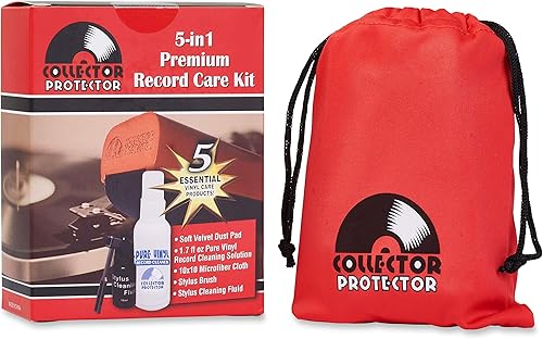 Miniatura 7 de Collector Protector Kit limpiador de discos de vinilo incluye cepillo de registro de terciopelo suave estilo 70, solución de limpieza LP, cepillo