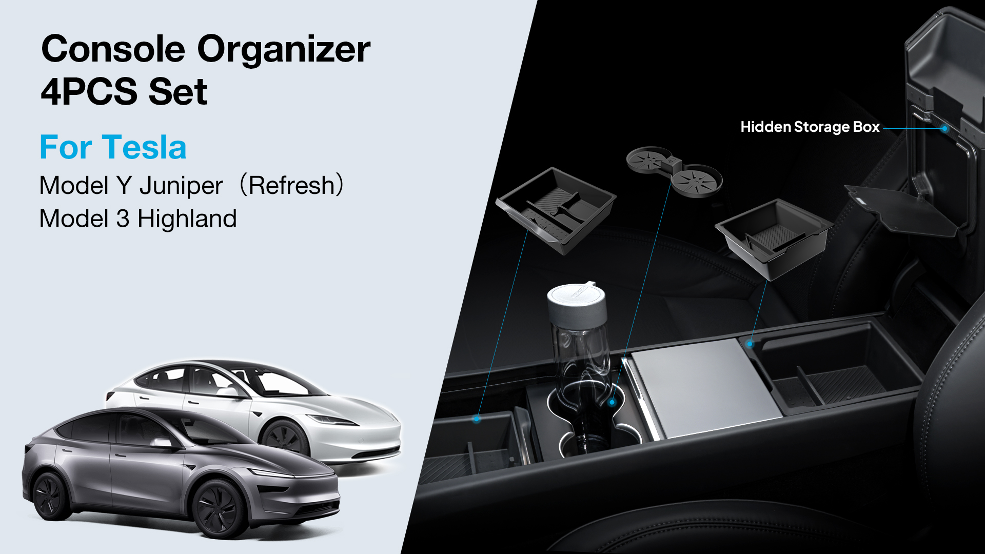 Amazon.com: Wigoo Center Console Organizer for Tesla Model Y 