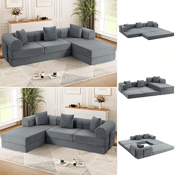106.3" Oversized Convertible Sleeper Sofa Bed