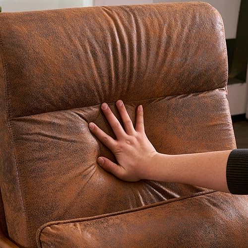 Miniatura 9 de XIAOSENLIN Silla Accent moderna de mediados de siglo con almohada respaldo alto tapizada con marco de madera maciza y cojín suave para sala de estar