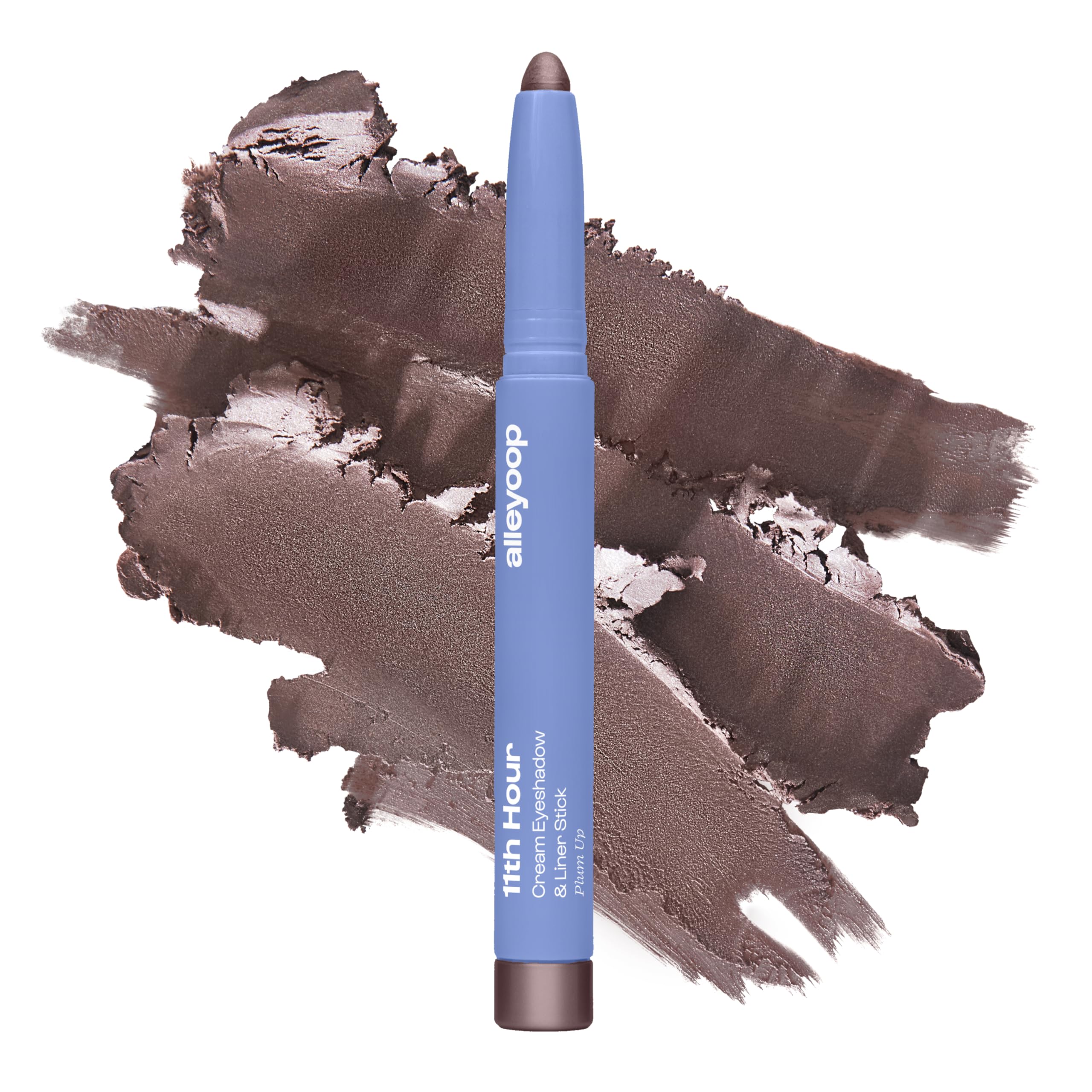 ALLEYOOP 11th Hour Cream Eyeshadow Stick & Liner, Smoky Amethyst Shimmer | 2-in-1 shimmer eyeshadow stick and eyeliner: waterproof, crease-proof, vegan, wears 13+ hours