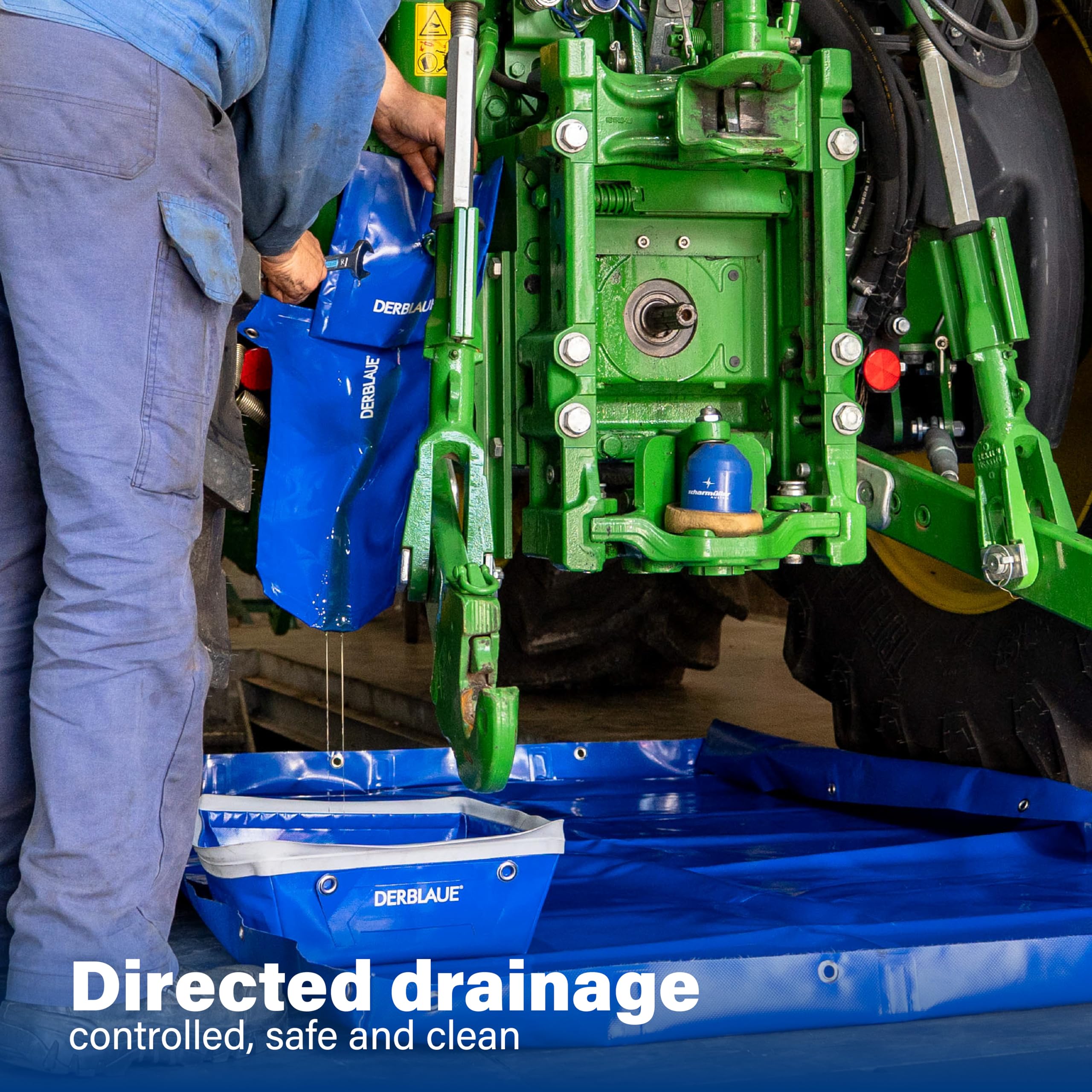 DERBLAUE® DERBLAUE® Tobogán para cambio de aceite – Accesorio para bandeja recogedora para trabajar con H20 e HYD