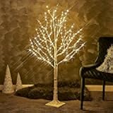 Birchlitland LED Birch Tree 4FT 200L Warm White Fairy Lights, Lighted Trees for Indoor Outdoor Home Thanksgiving Christmas Holiday Decoration
