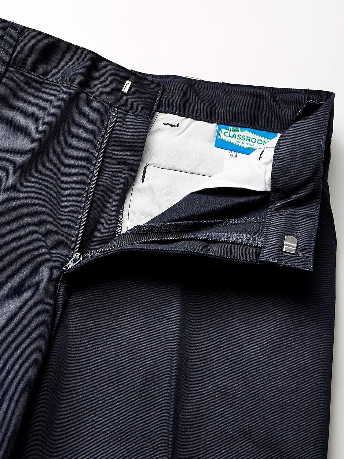 Classroom School Uniforms Little Boys Slim Adj. Waist Flat Front Pant: Clothing, Shoes & Jewelry
