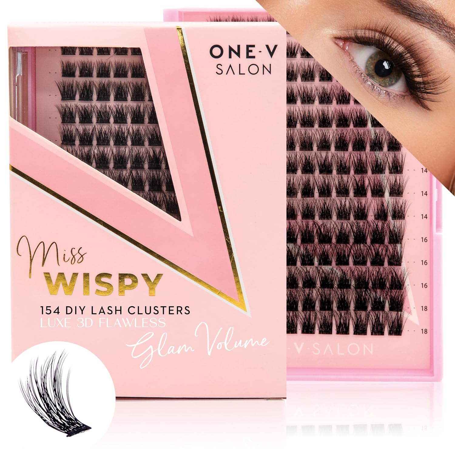 One V Salon Eyelash Clusters - Fluffy 3D Volume Lashes
