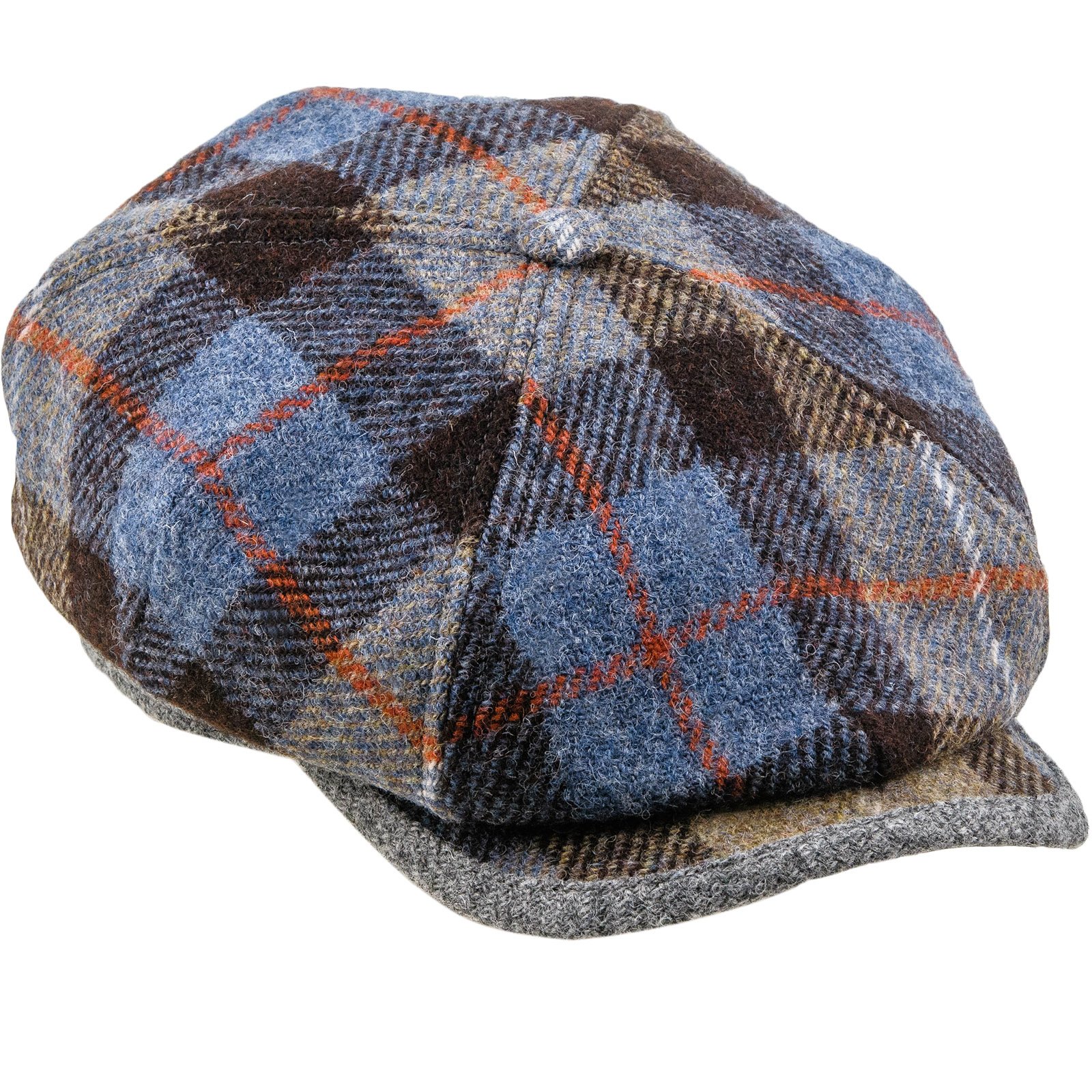 SterkowskiRambler Cap | 100% Harris Tweed Newsboy Mens Flat Cap | Vintage Irish 4 Panel Applejack Hat with Quilted Lining