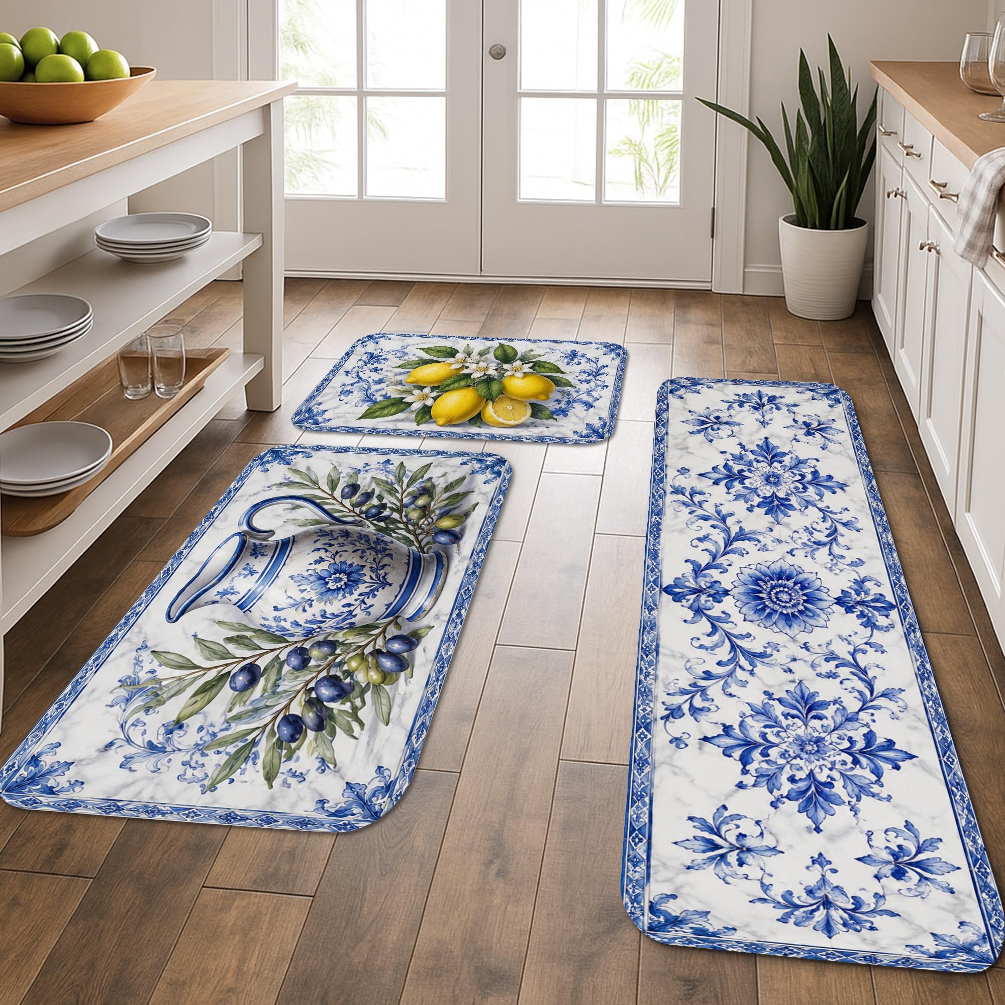 Tapis de cuisine vintage floral pour sublimer l'espace évier et buanderie