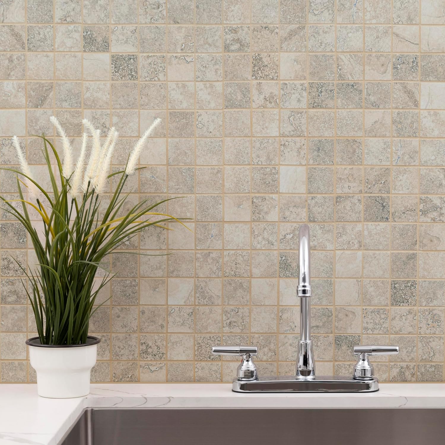 MSI Legend Grey 12 in. x 12 in. Matte Porcelain Floor Tile and Wall Tile for Bathroom, Kitchen Backsplash, Accent Wall Tile, Shower Wall Tile, Mesh Mounted Mosaic Tile