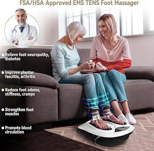 Miniatura 2 de FIT KING Alivio del dolor de neuropatía para masajeador de pies, masajeador de pies EMS para neuropatía con almohadillas TENS, estimulador de