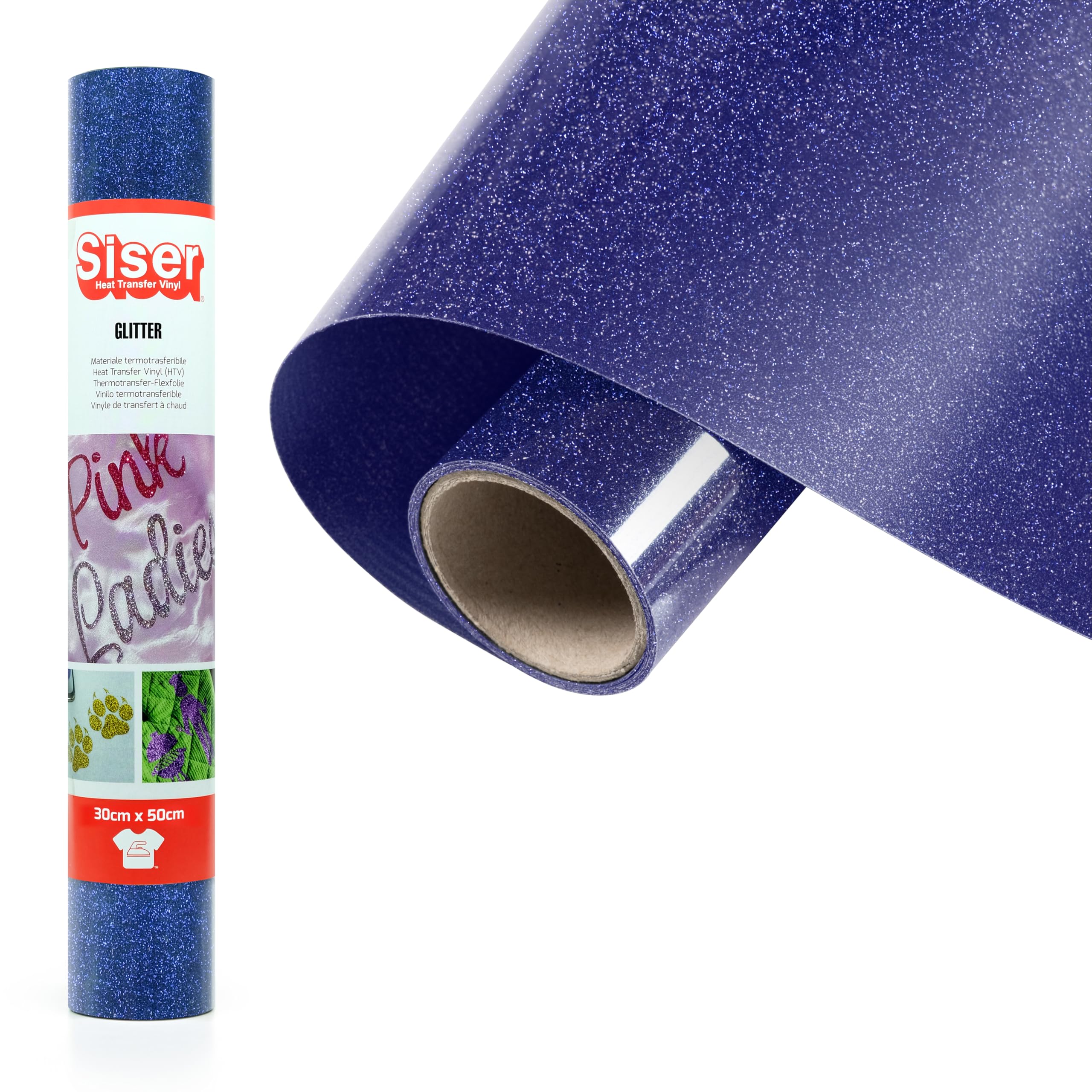 Siser® Glitter Royal Blue Heat Transfer Vinyl 50 x 30cm