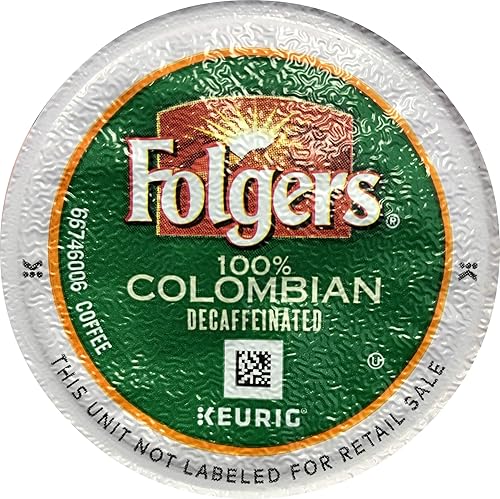 Folgers Cápsulas K-Cup de café descafeinado 100% colombiano para cafeteras Keurig, 96 unidades