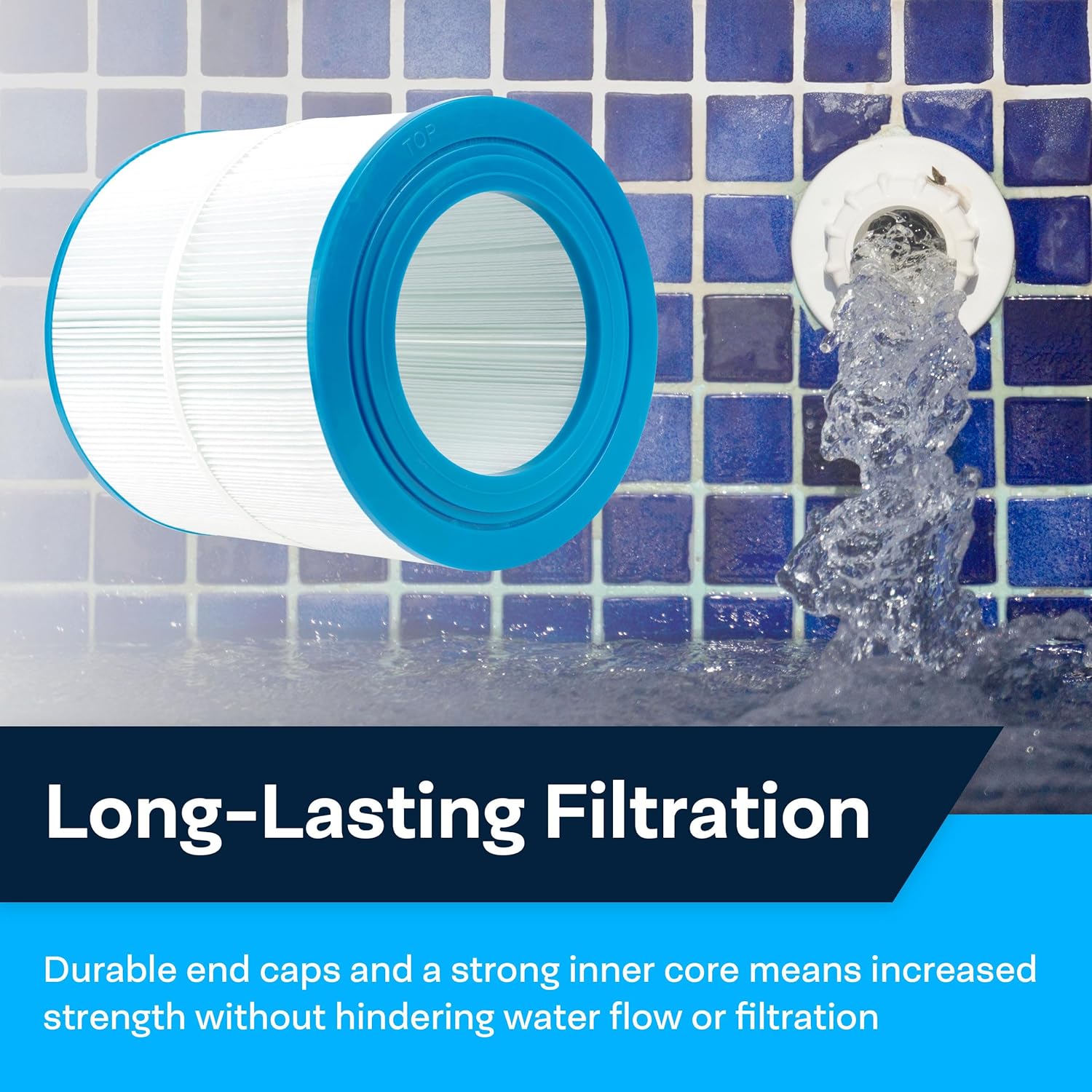 SpiroPure Replacement for Jacuzzi CFR 50 Unicel C-9650 Pleatco PJ50-4 Hot Tub Spa Pool Filter Replacement Cartridge