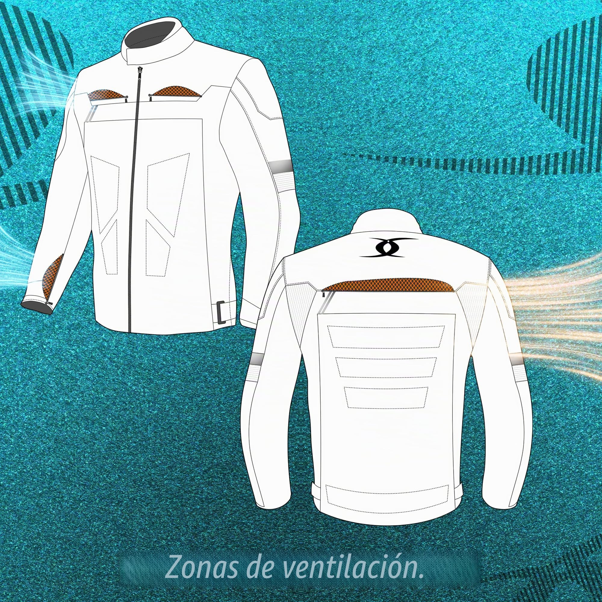 XAVIA GALE Chaqueta De Moto Para Hombre - Chaqueta De Moto Impermeable Y Ventilada Con Protección De Nivel 2 | Para Todas Las Estaciones