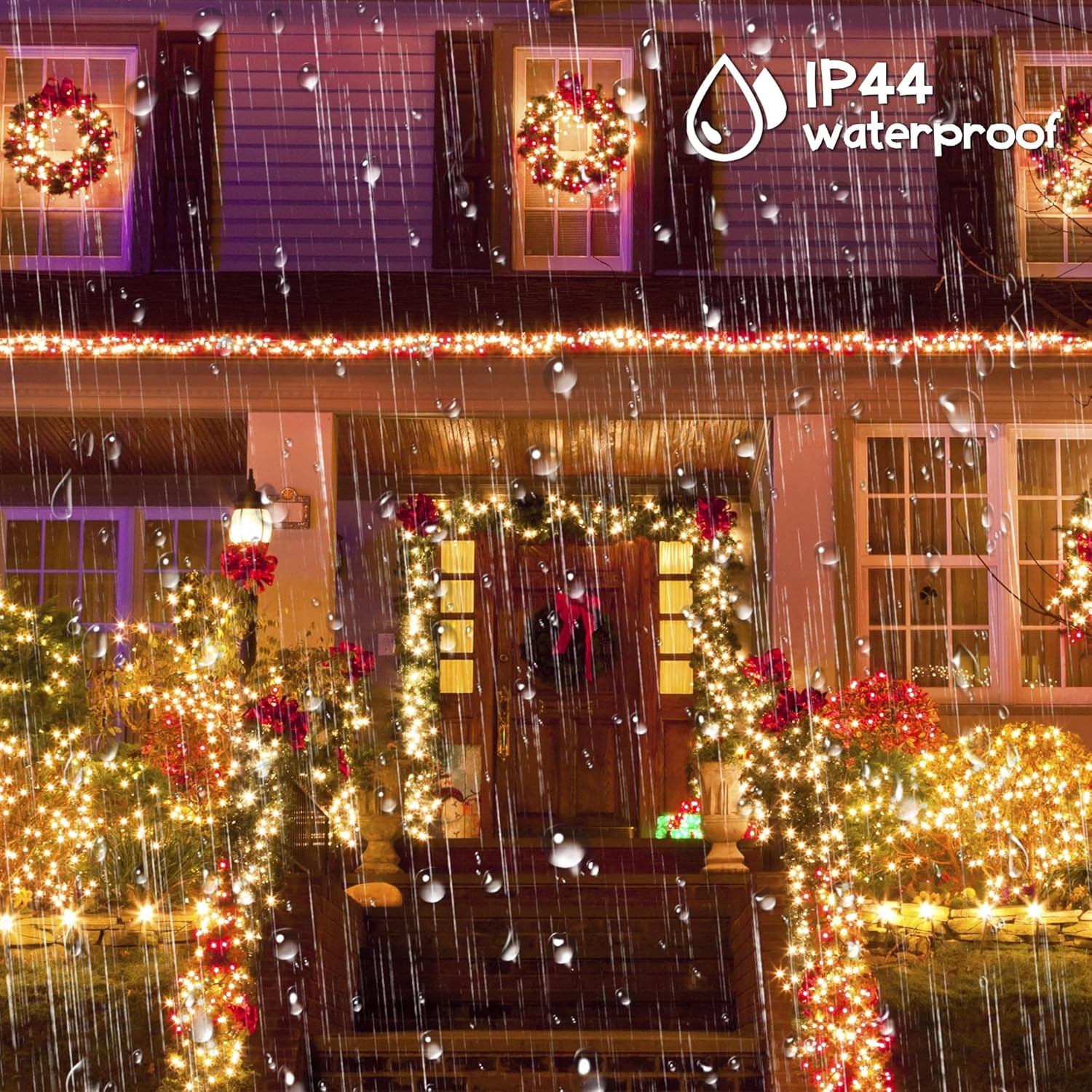 weillsnow 164Ft 500 LED Christmas Lights, Waterproof 8 Twinkle with Memory Functions Christmas Tree Lights for Indoor Outdoor Christmas Tree Garden Decoration (Warm White) - Image 4