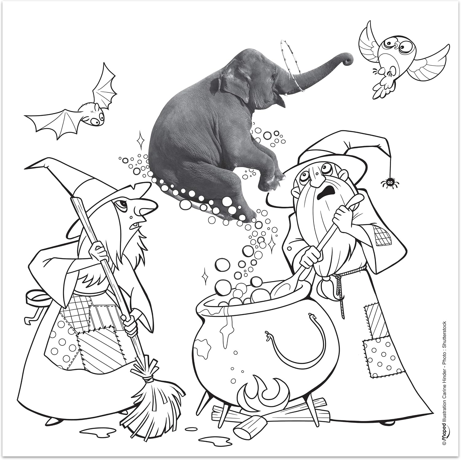 Maped Coloring Activities Spiral Bound Coloring Book, 15 Pages (831212)