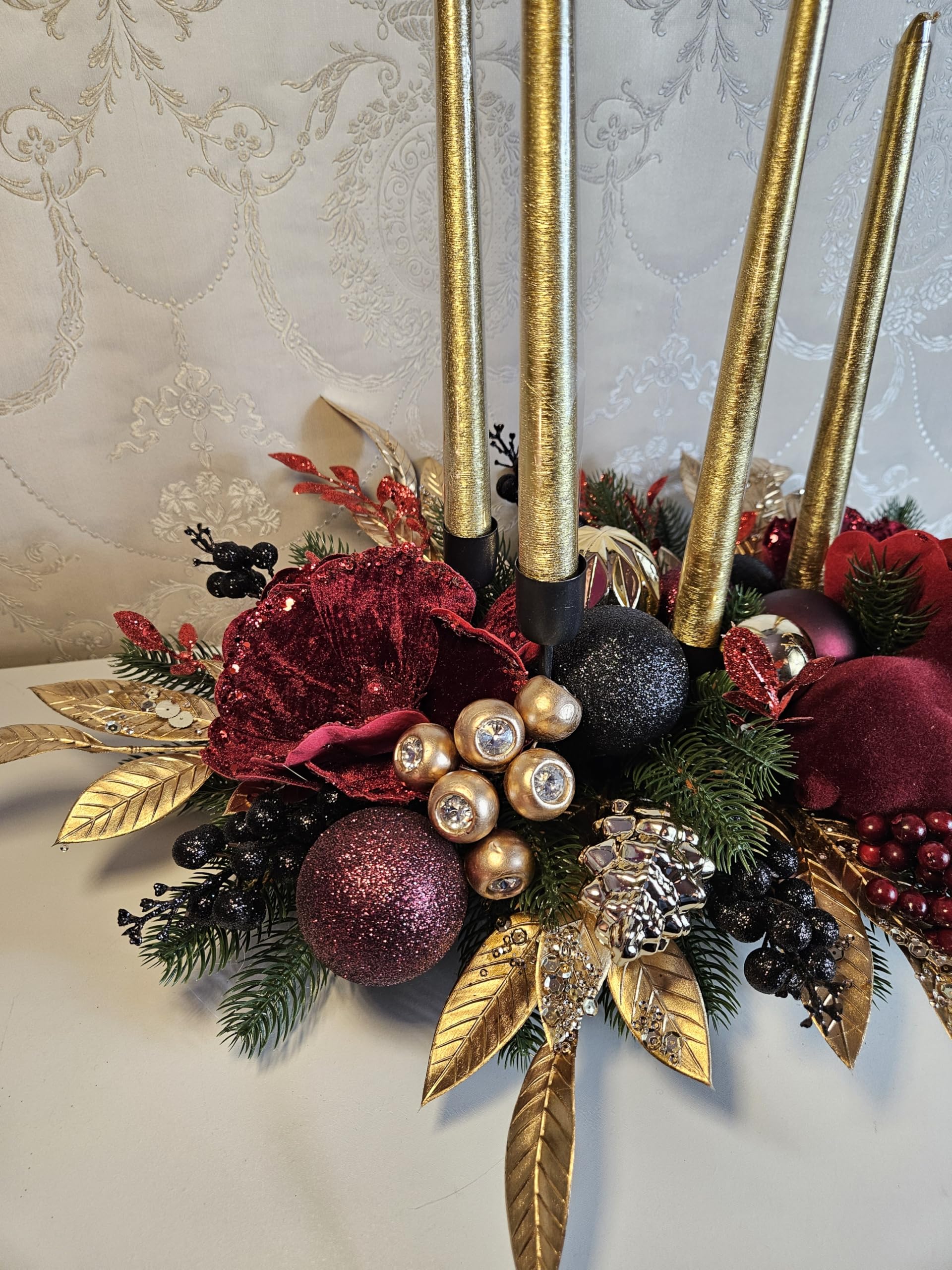 Weihnachtsgesteck + Adventdekoration Kamingesteck, Chrismes, Weihnachtsdeko Weihnachtsblumen Tischdekor, Tischgesteck, Winterdekor,Advent