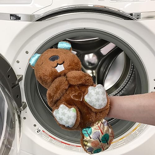 Miniatura 7 de Nuby Castor animado realista para dormir con 8 canciones de cuna calmantes y 4 ruidos blancos calmantes, 30 minutos sin parar