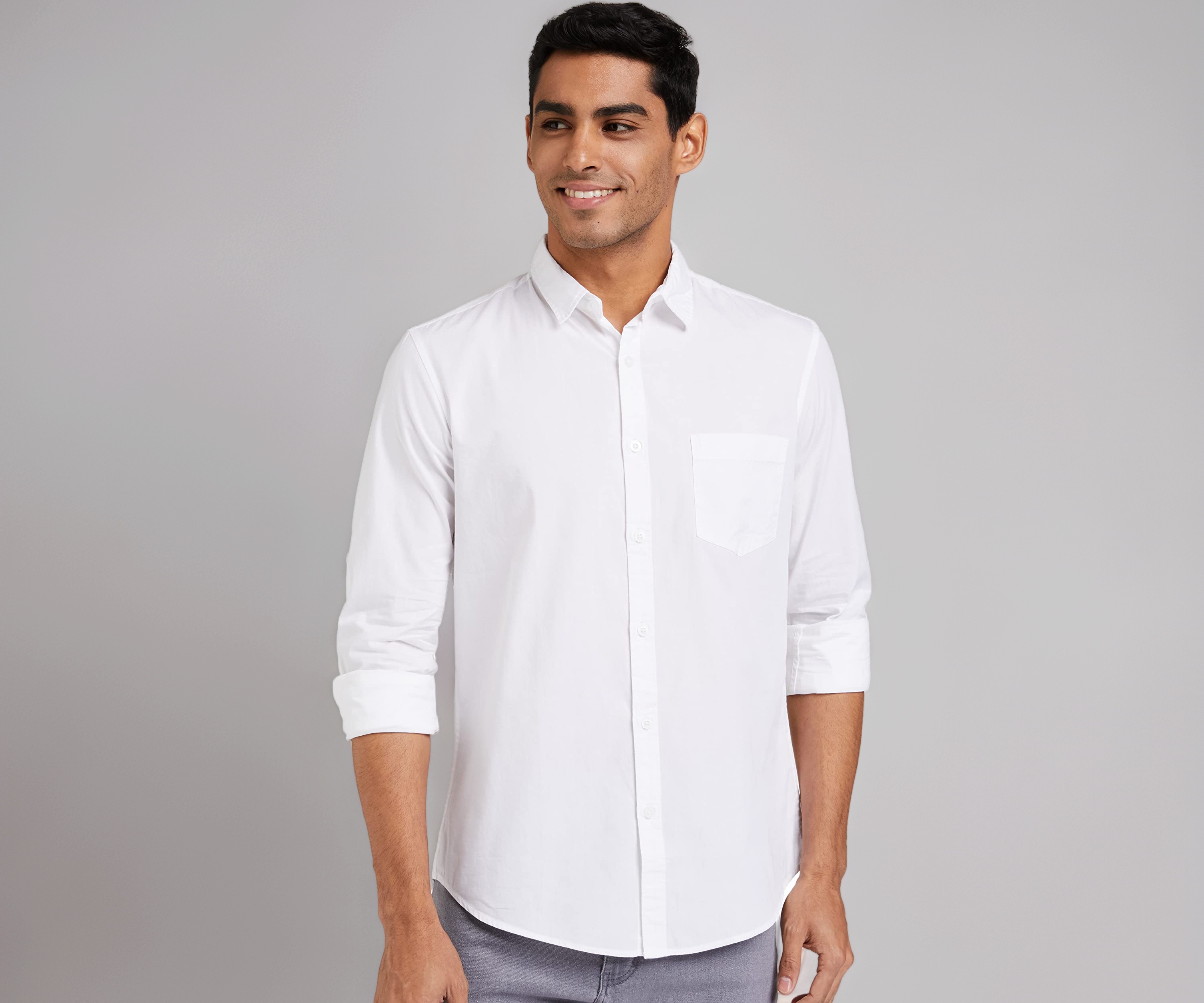 Men's Solid Regular Fit Casual Shirt