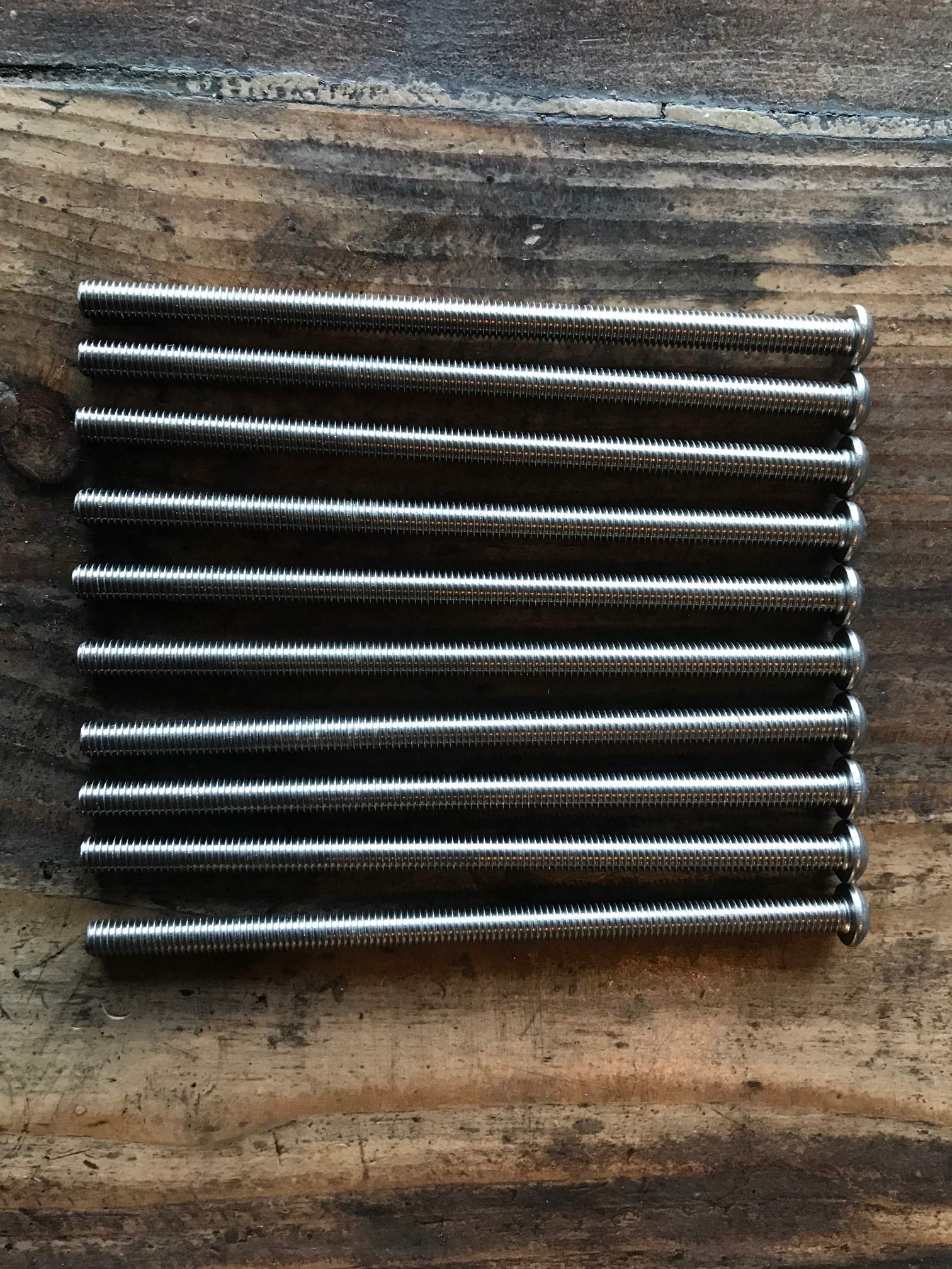Lotto di 10 tenditori completi di cavo in acciaio INOX, diametro 6 mm, viti 120 mm