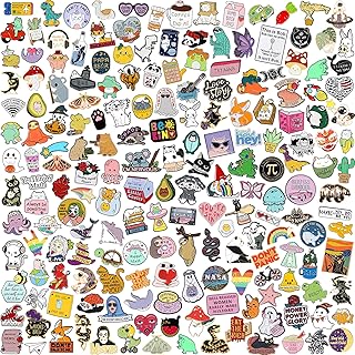 20/40/50 PCS Cute Enamel Backpack Pins, Funny Enamel Pins Bulk Set Cool Button Pins Aesthetic Brooch Lapel Pins Anime for Backpacks, Jackets, Hats, Kids, Girls