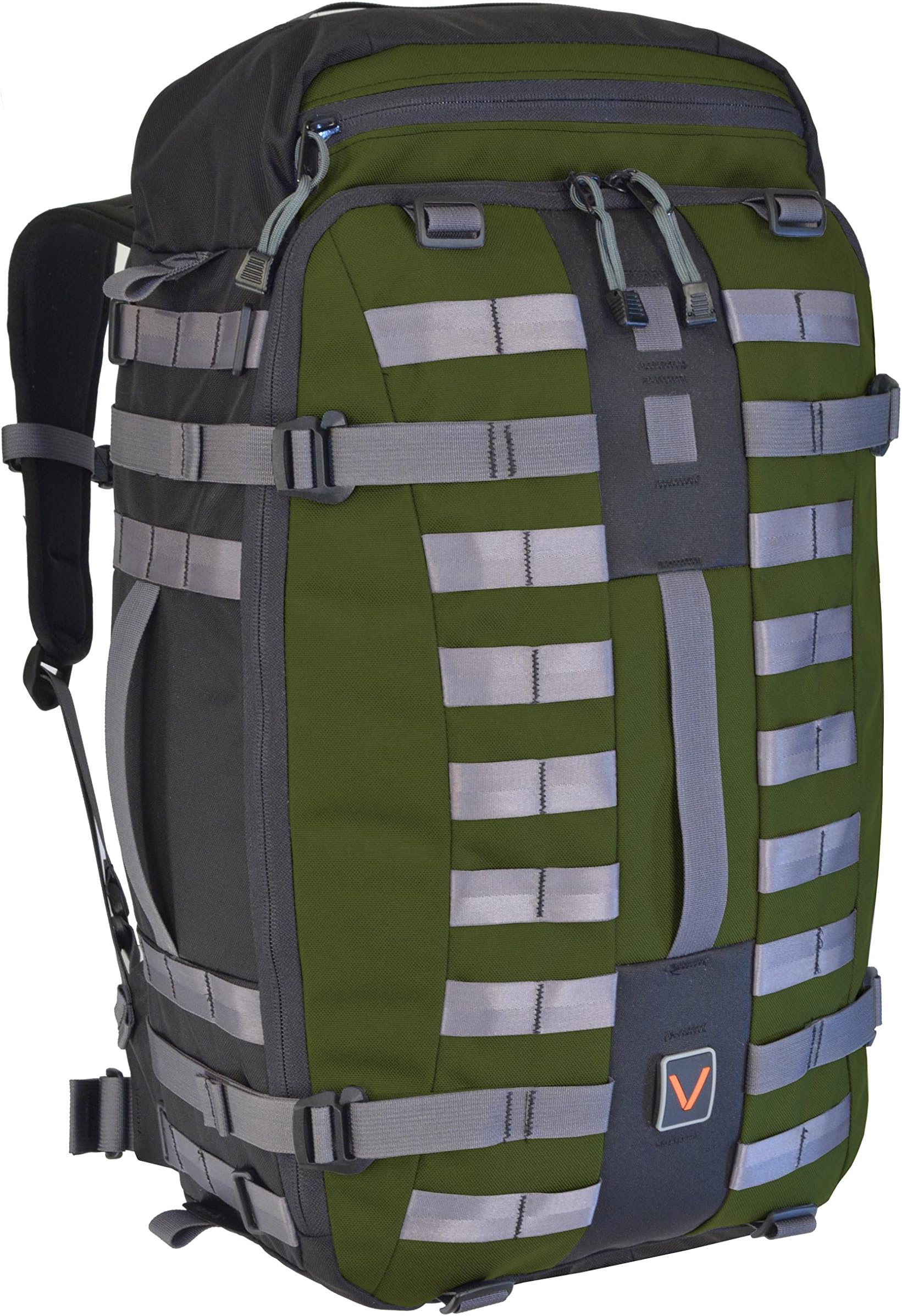 Visiotrek Men's Large Modular Customizable Raw 40 Camera Backpack, Green, Full-Size (VSRAW40ML-GRN)