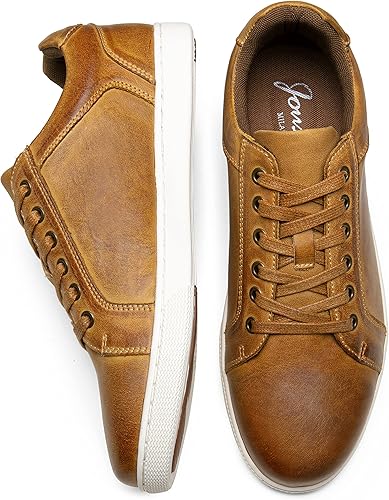 Miniatura 5 de Jousen Men's Sneakers Leather Casual Shoes for Men Breathable Business Casual Sneaker Retro Fashion Sneaker