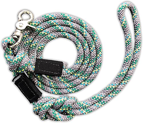 Vista 10 de Wilderdog Cuerda de escalada - Correa para perro con clip rápido, 5 pies, color azul pacífico Pacific Blue