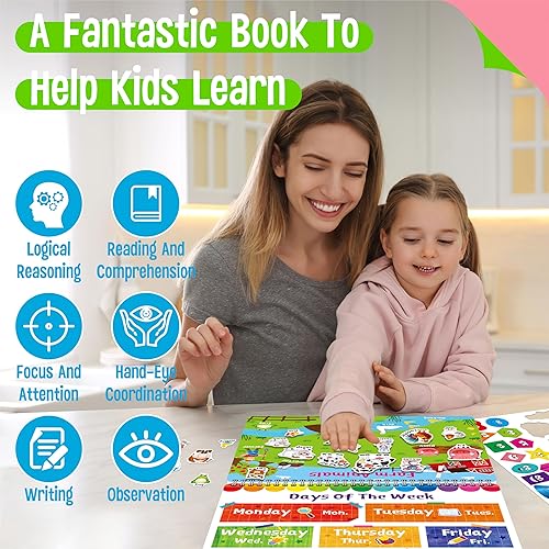 Miniatura 5 de Libro de actividades preescolares, 30 temas diferentes, juguete de aprendizaje Montessori, herramienta educativa para alfabeto, números, color,