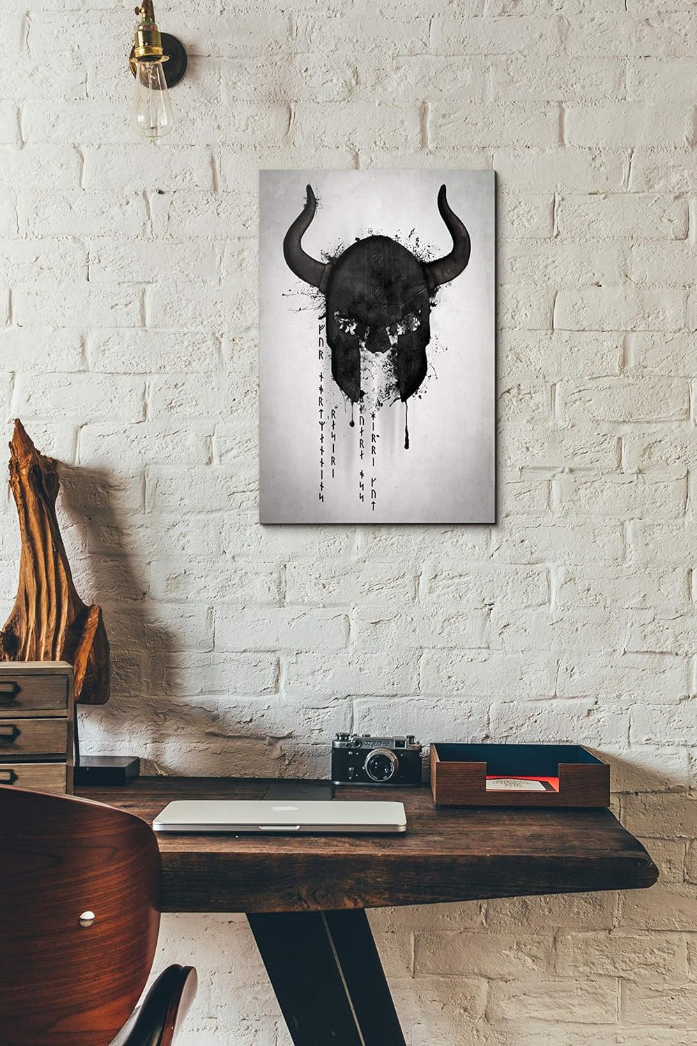 Cortesi Home Northmen Wall Art, 12" x 18", Black,CH-CA121883