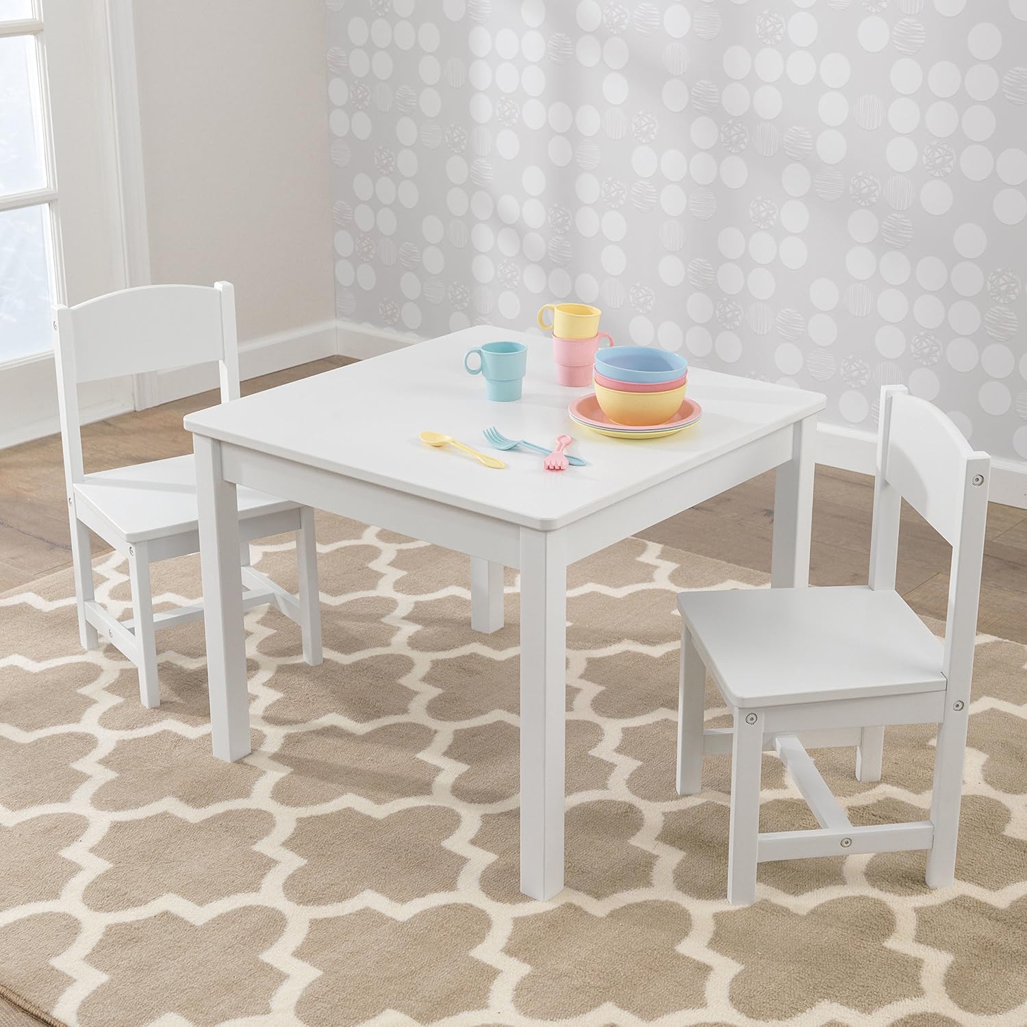 KidKraft Aspen Table and Chair Set - White 30.75" x 27.5" x 5.25"