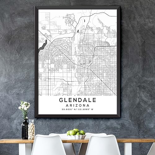 Miniatura 5 de Mapa de Glendale, Arizona, Light 2 (24x36)