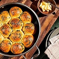 Vista 7 de HexClad Hybrid Nonstick 4.5-Quart Deep Sauté Pan with Tempered Glass Lid, Stay-Cool Handle, Dishwasher-Friendly, Oven-Safe Up to 900°F, Induction