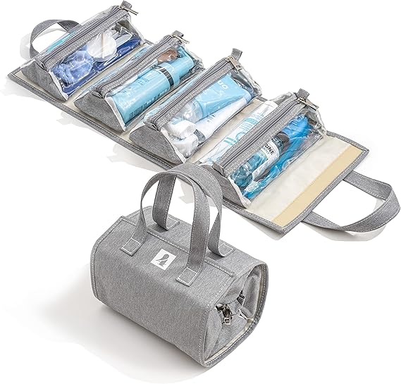 4kits Hanging RollUp Makeup Bag/Toiletry Kit/Travel